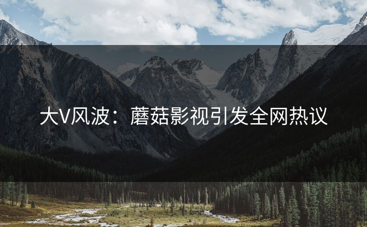 大V风波：蘑菇影视引发全网热议